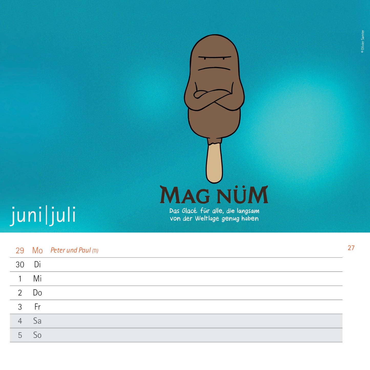 Wochenkalender 2026: Humor für jede Woche