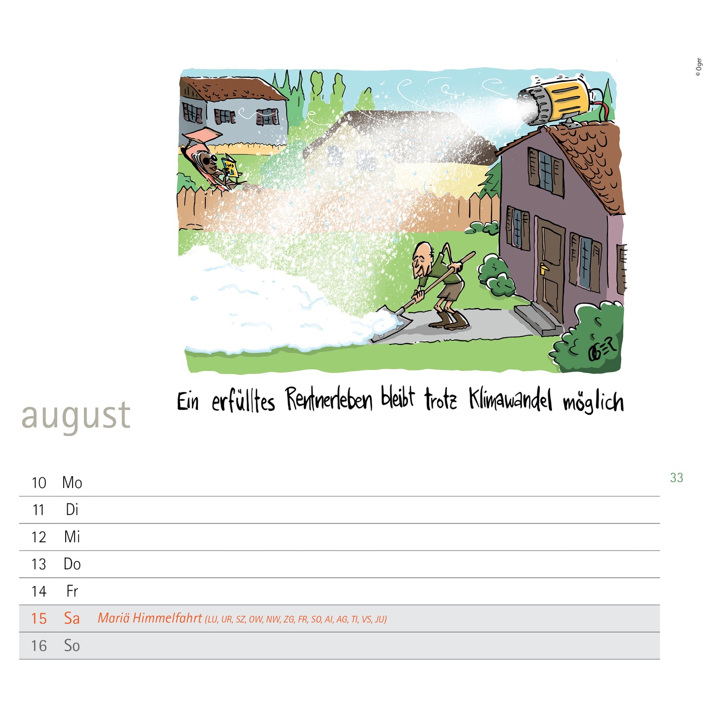 Wochenkalender 2026: Humor für jede Woche