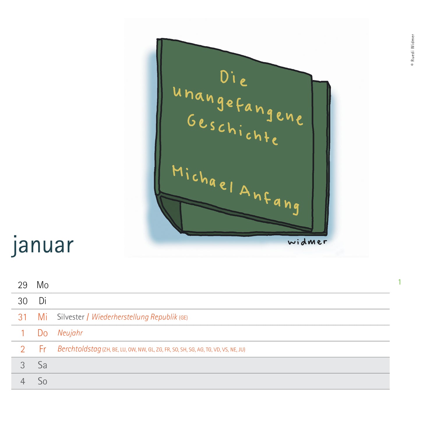 Wochenkalender 2026: Humor für jede Woche